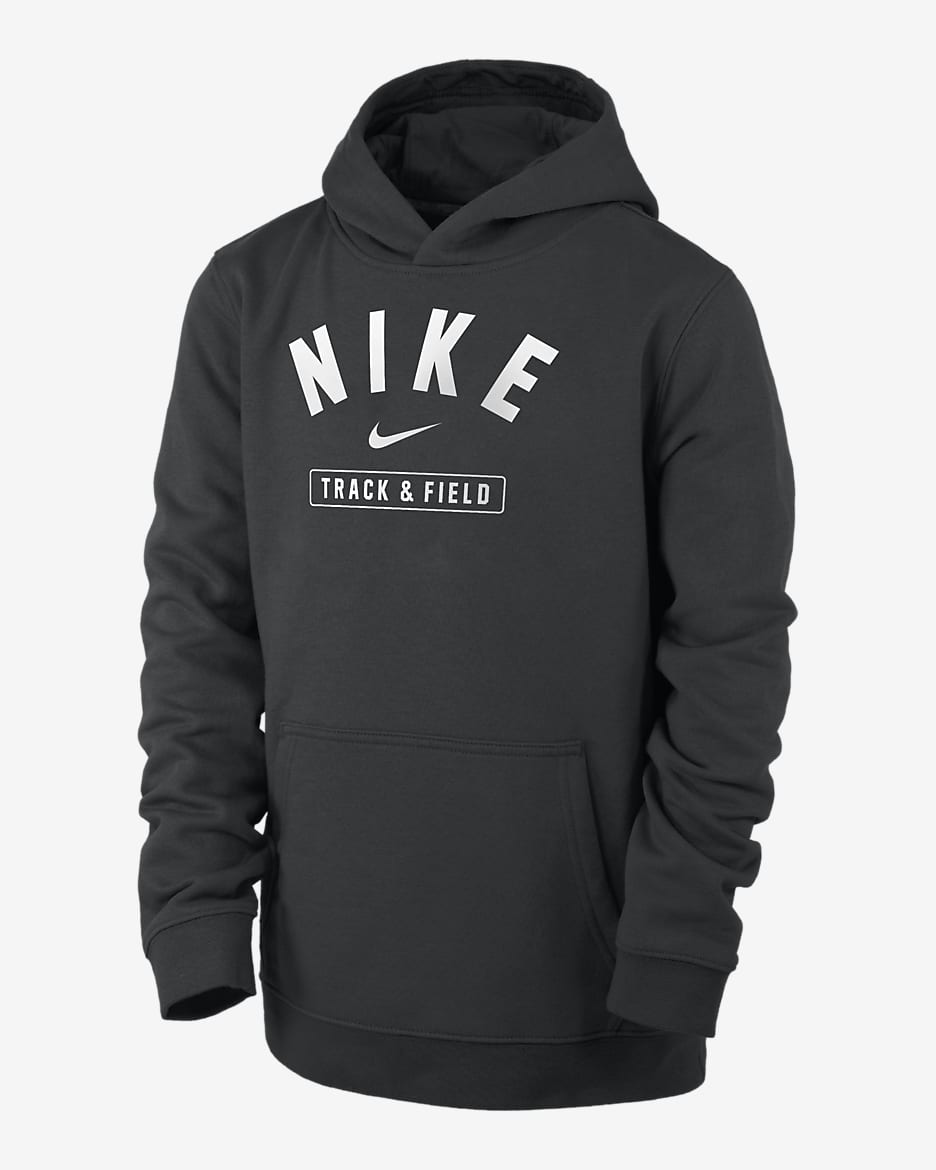 Nike Club Fleece Big Kids' Track & Field Hoodie - Black