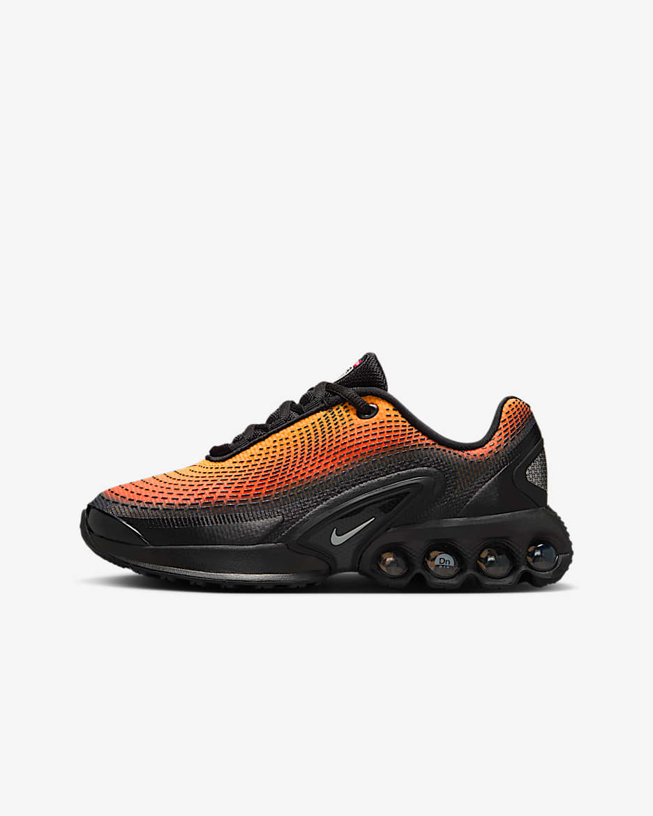 Nike Air Max Dn Schuh (ältere Kinder) - Schwarz/Laser Orange/Total Orange/Light Smoke Grey