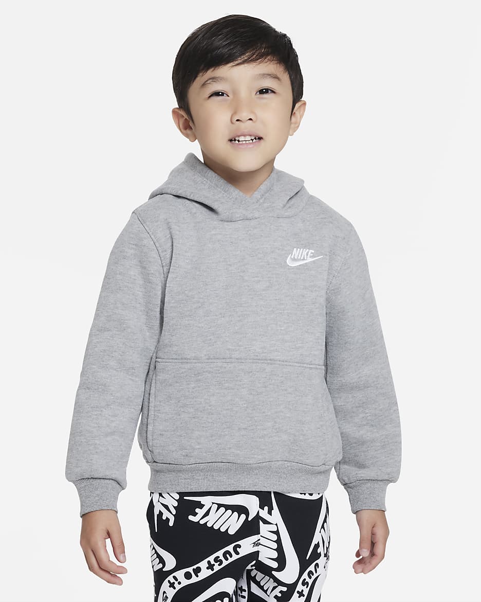 Sudadera con gorro sin cierre de tejido Fleece infantil Nike Sportswear Club - Gris oscuro jaspeado