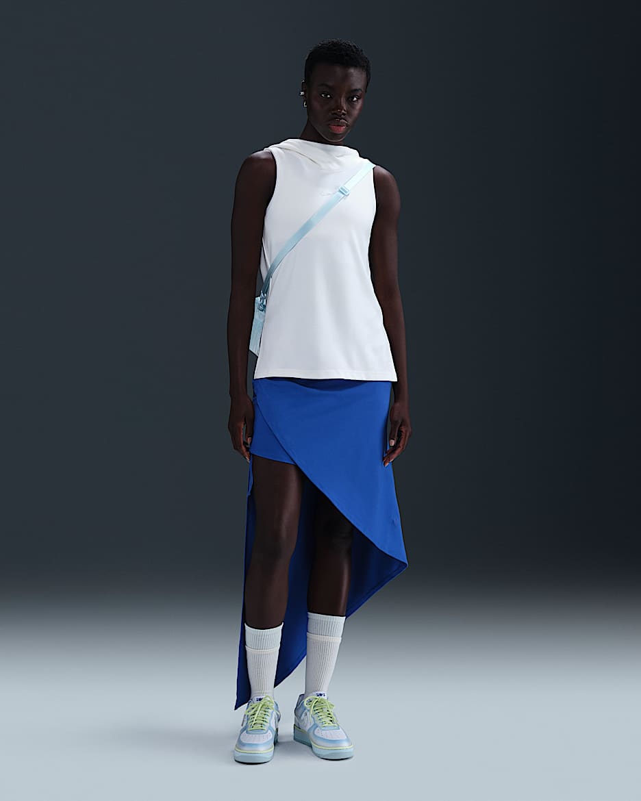 Falda maxi de cintura alta para mujer Serena Williams Design Crew - Royal juego/Voltio ligero/Negro