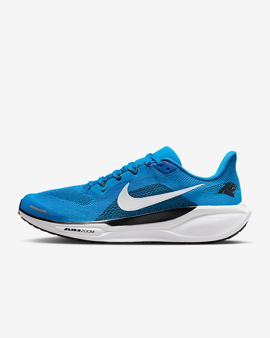 Carolina Panthers Pegasus 41 Men's Nike NFL Road Running Shoes - Neptune Blue/Black/White