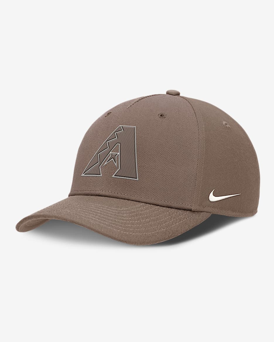 Gorra Nike Dri-FIT de la MLB ajustable para hombre Arizona Diamondbacks Rise - Marrón visón