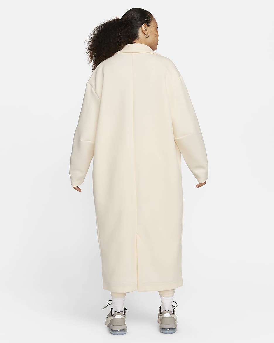 Nike Sportswear Tech Fleece Chaqueta duster oversize - Mujer - Pale Ivory/Negro