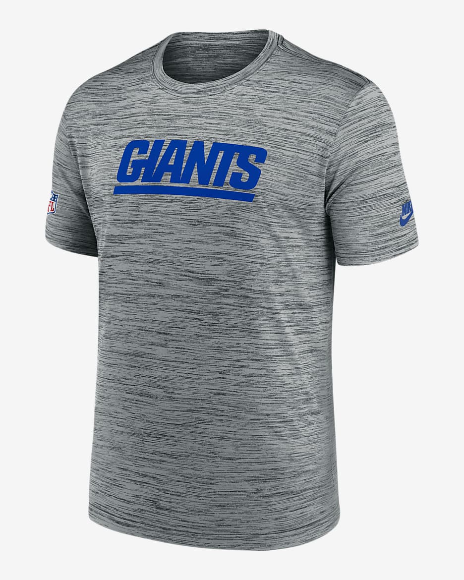 Playera Nike Dri-FIT de la NFL para hombre New York Giants Sideline Velocity - Gris jaspeado