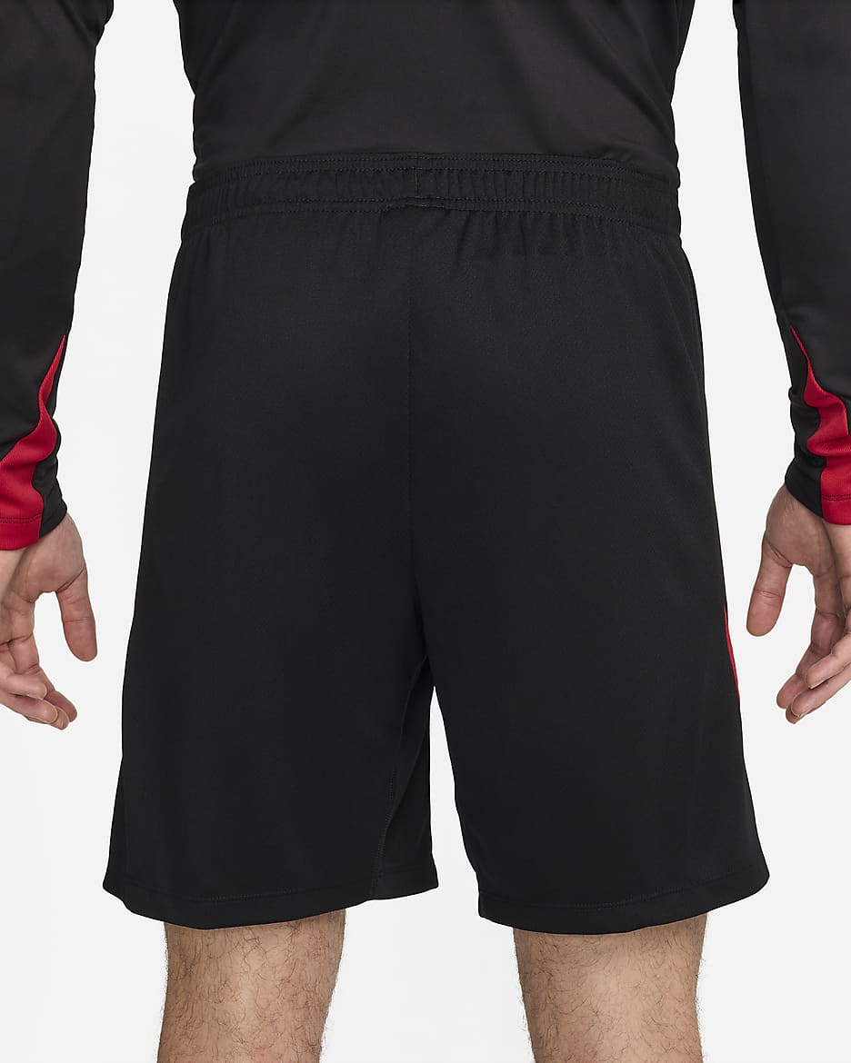 Short de foot en maille Nike Dri-FIT Liverpool FC Strike pour homme - Noir/Gym Red/Light Orewood Brown