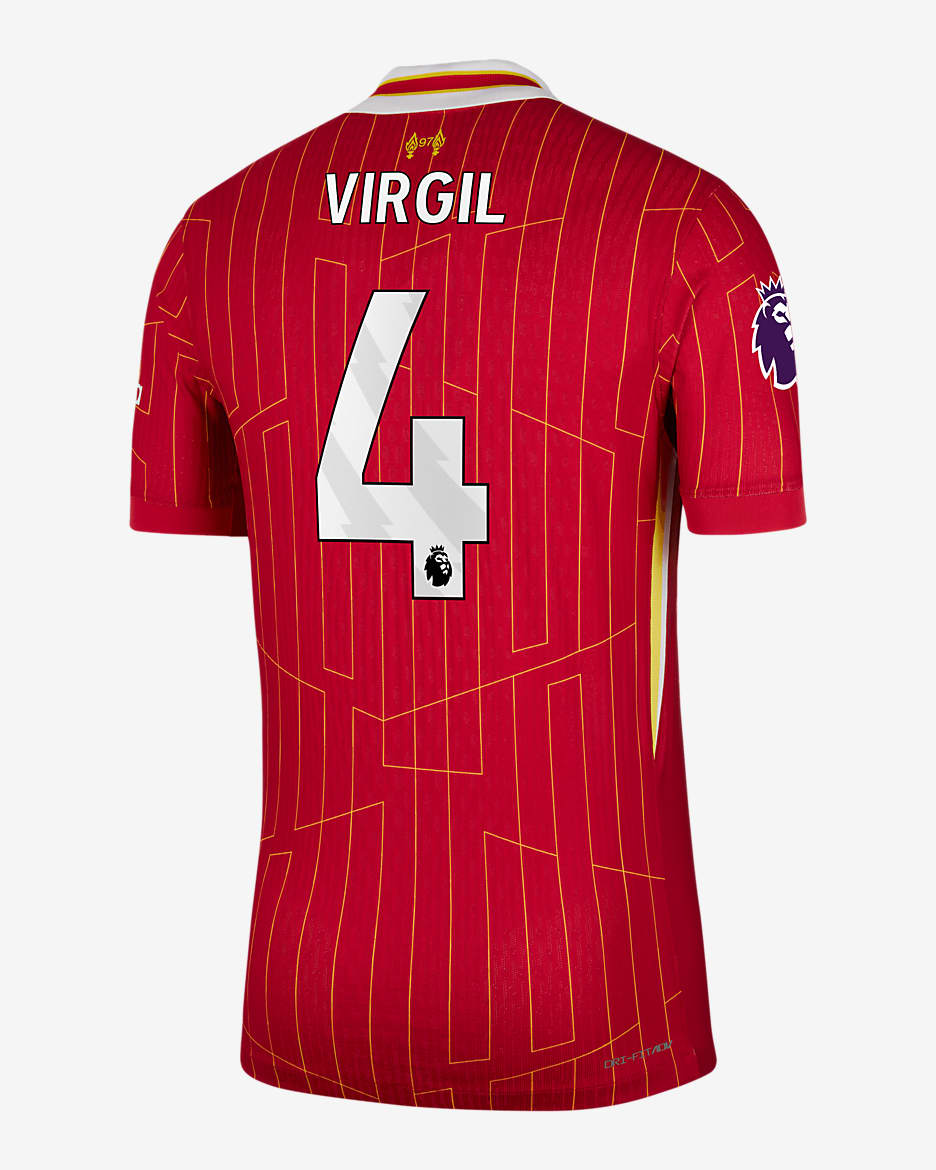 Virgil van Dijk Liverpool 2024/25 Match Home Men's Nike Dri-FIT ADV Soccer Jersey - Red