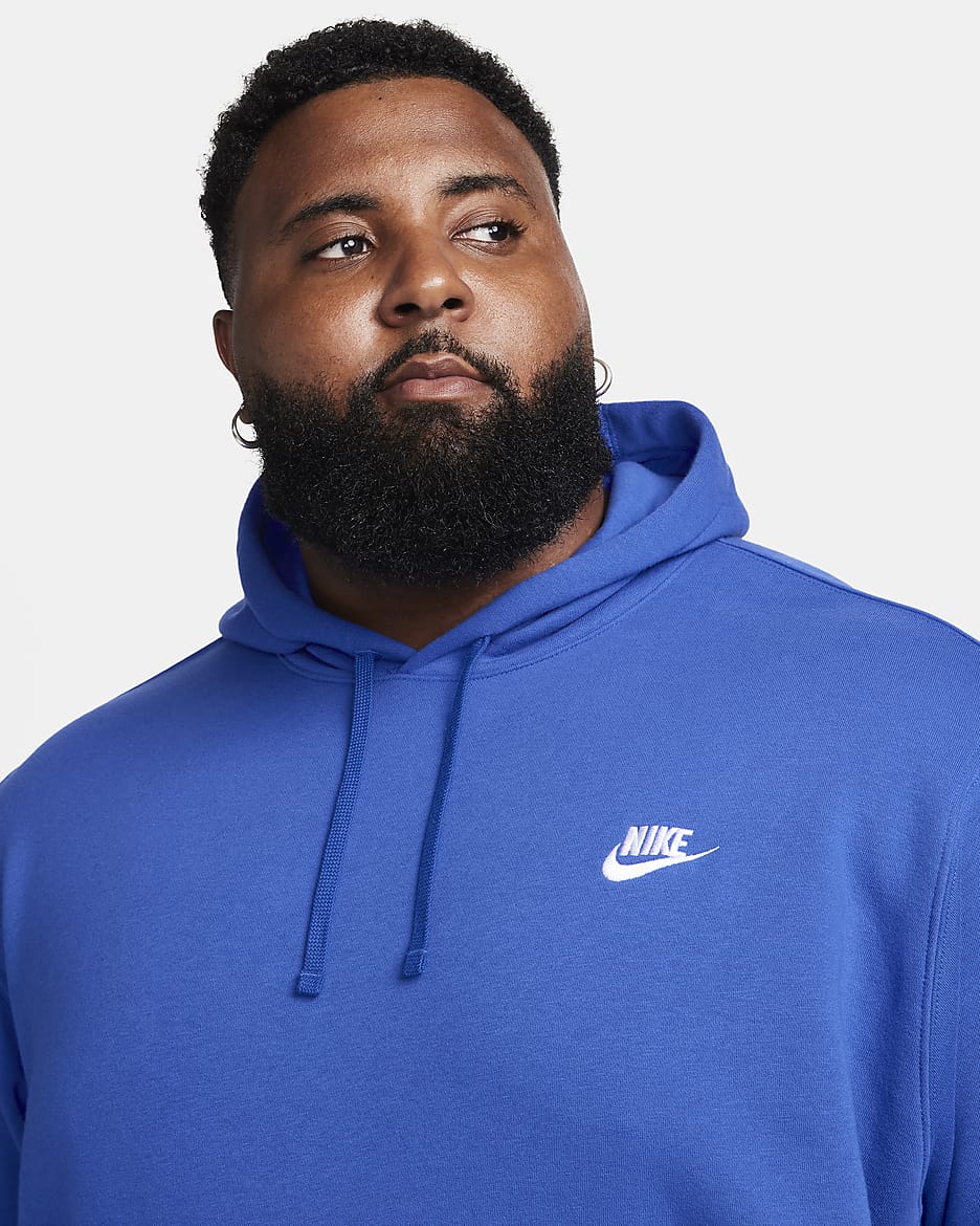 Sweat à capuche Nike Sportswear Club Fleece - Game Royal/Game Royal/Blanc