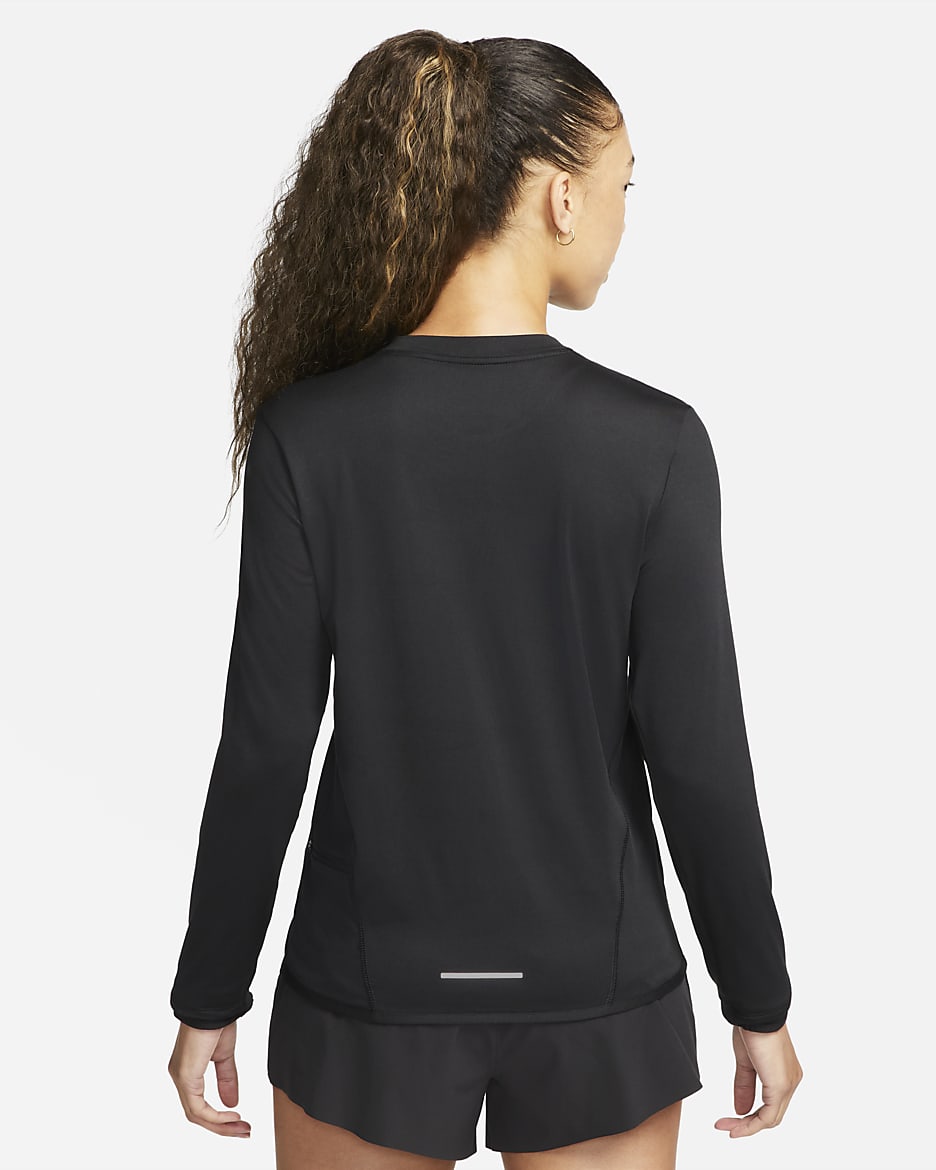 Nike Dri-FIT Swift Element UV Women's Crew-Neck Running Top - Black