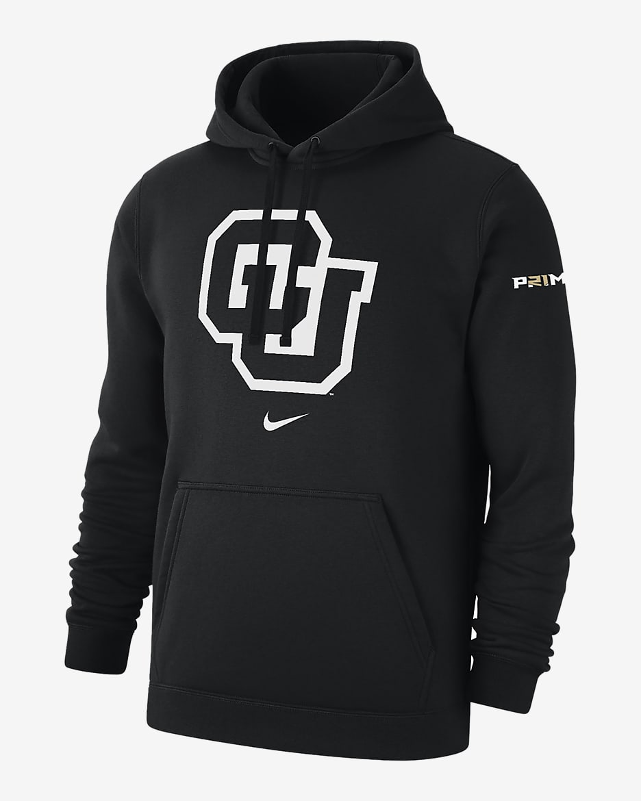 Sudadera con gorro sin cierre de fútbol Nike College de tejido Fleece para hombre Deion Sanders "P21ME" Club - Negro