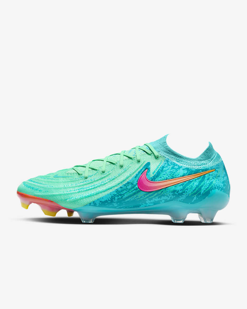 Nike Phantom GX 2 Elite LV8 FG Low-Top Soccer Cleats - Green Glow/Black