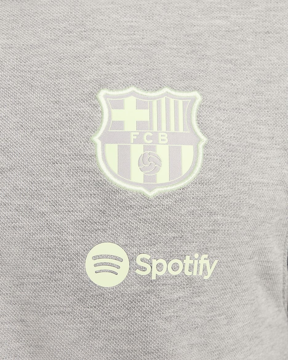 Polo de foot Nike Dri-FIT FC Barcelone The Nike Polo pour homme - Dark Grey Heather/Dark Grey Heather/Barely Volt