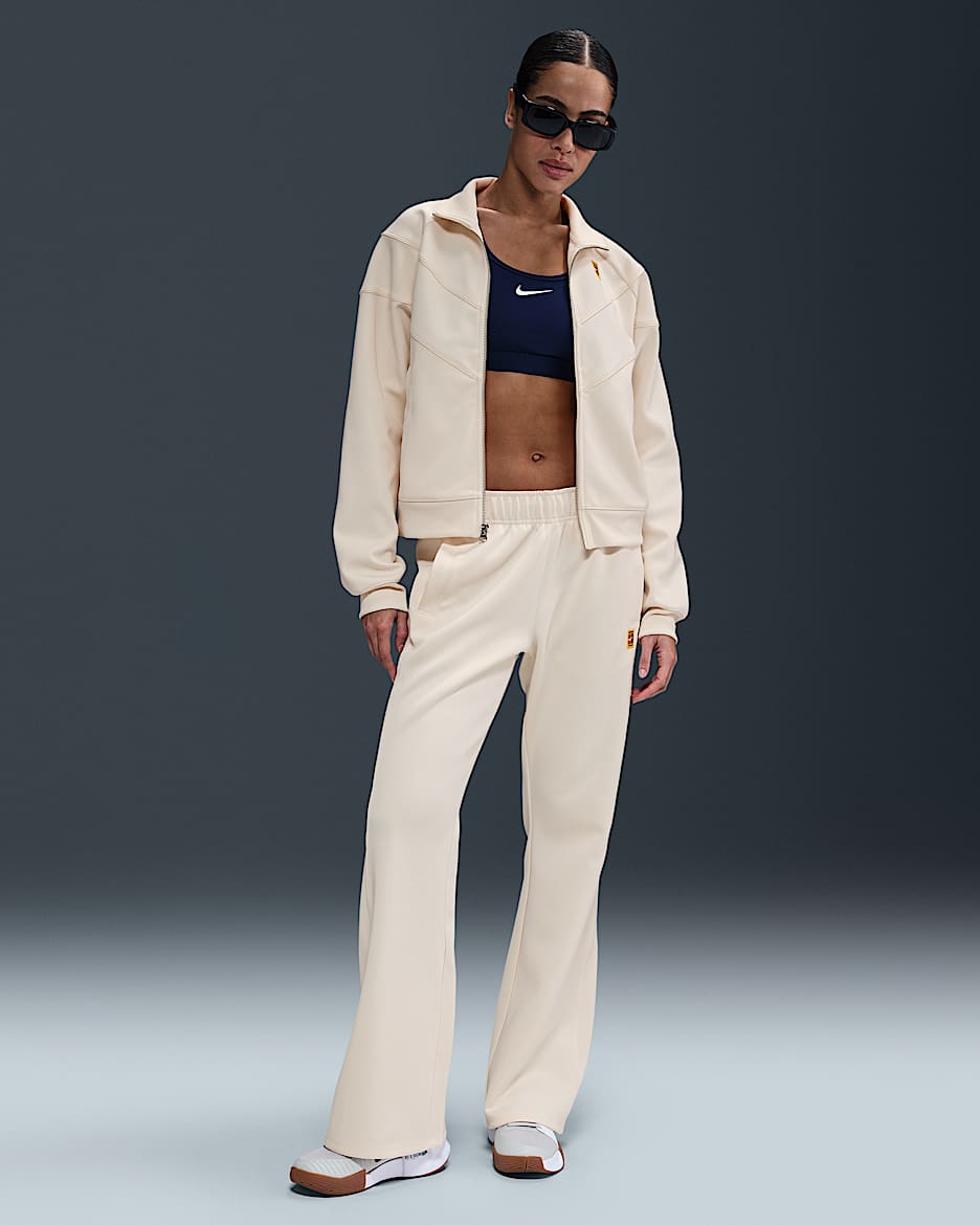 NikeCourt Heritage Windrunner Women's Mid-Rise Tennis Trousers - Pale Ivory