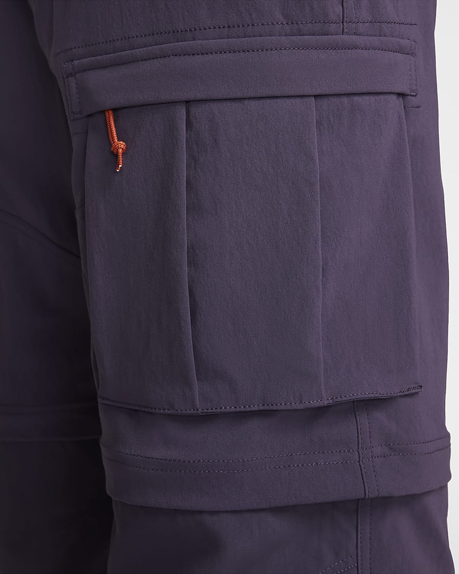 Nike ACG 'Smith Summit' Men's Cargo Trousers - Dark Raisin/Black/Safety Orange/Summit White