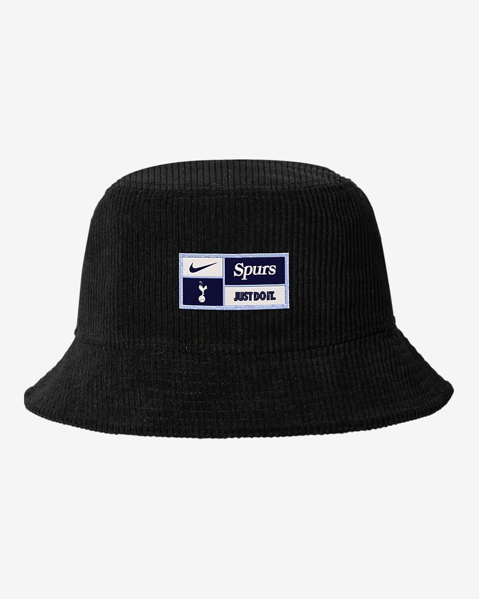 Gorro tipo pescador de fútbol Nike de pana Tottenham Hotspur - Negro