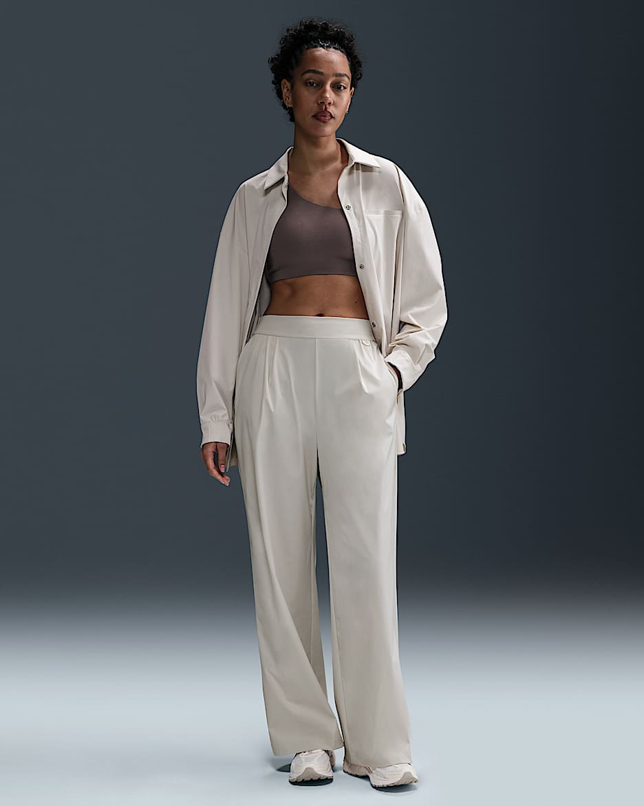 Nike 24.7 PerfectStretch Women's Dri-FIT High-Waisted Loose Wide-Leg Pants - Light Orewood Brown/Light Iron Ore