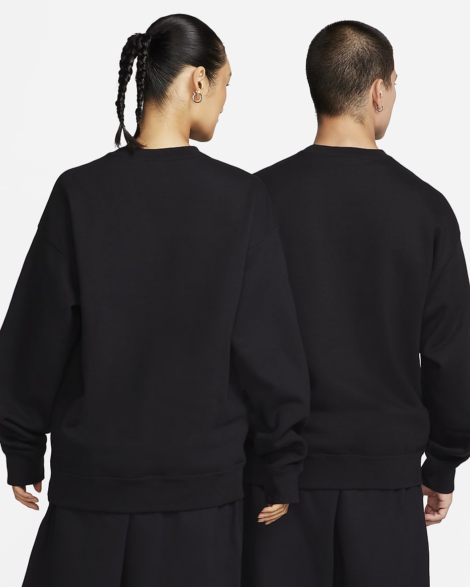 Nike Solo Swoosh Men's Fleece Crew - Black/White