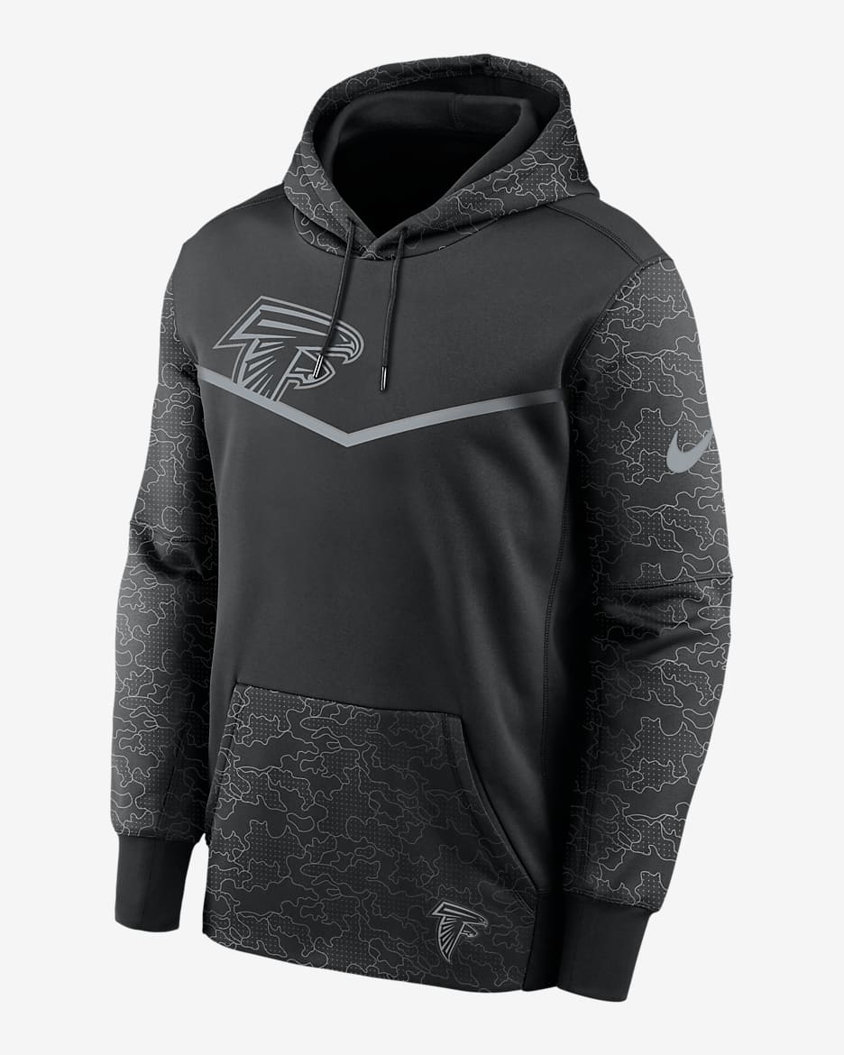 Nike Therma RFLCTV Logo (NFL Atlanta Falcons) Men's Pullover Hoodie - Black