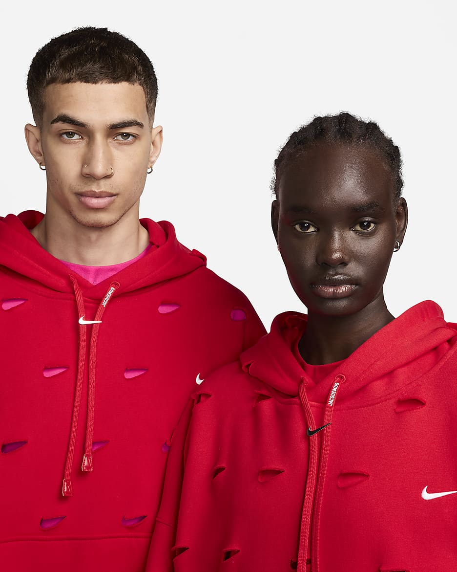 Bluza z kapturem i logo Swoosh Nike x Jacquemus - University Red