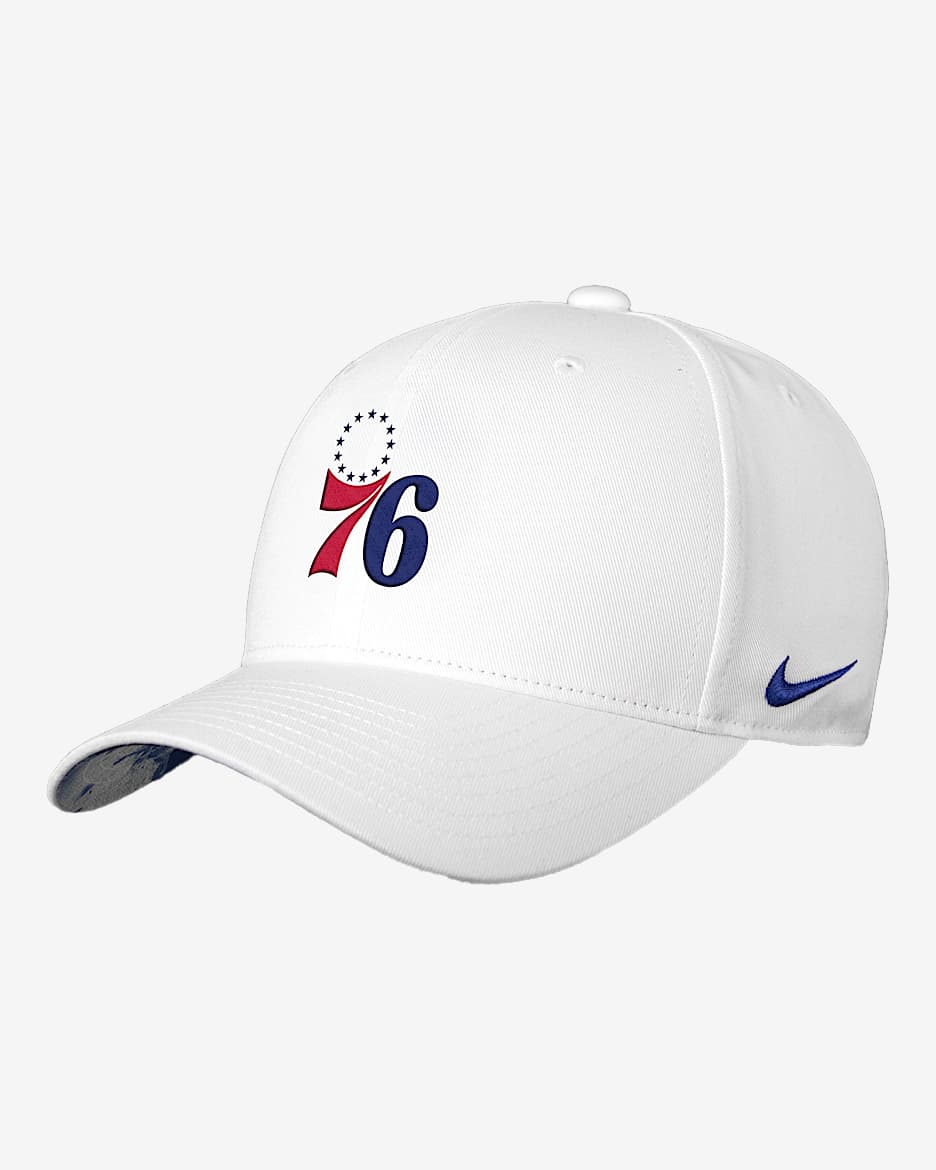 Philadelphia 76ers Rise Nike NBA Adjustable Cap - White