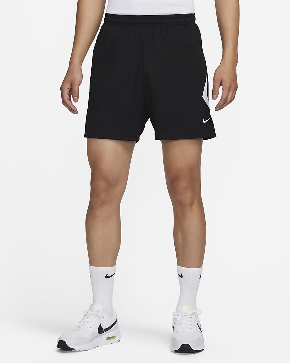 Nike Dri-FIT 男款 5" 足球短褲 - 黑色/白色/Opti Yellow/白色