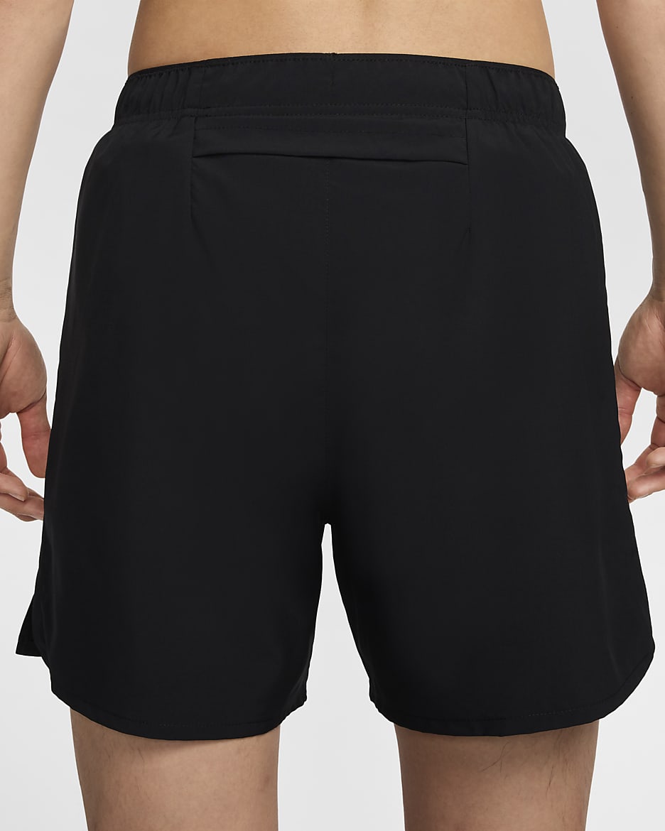 Nike Challenger Swoosh Men's 12.5cm (approx.) Dri-FIT Running Shorts - Black/Black/Black/White