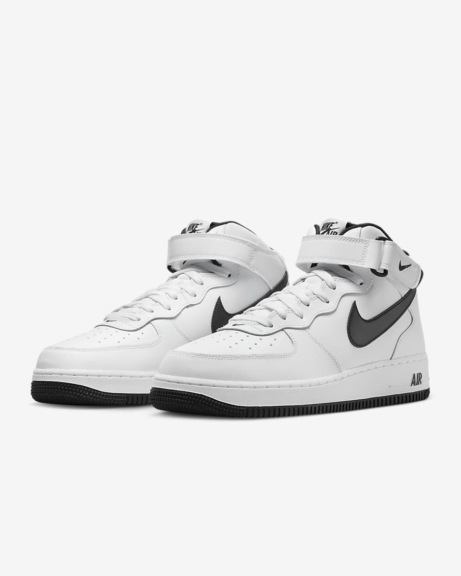 Nike Air Force 1 Mid '07 Men's Shoes - White/White/Black