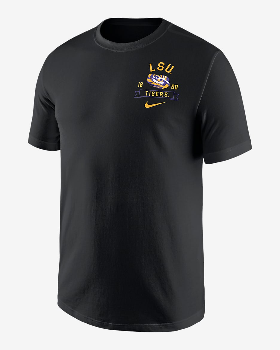 Playera universitaria Nike Max90 para hombre LSU - Negro