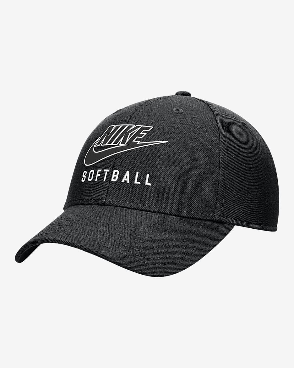 Nike Club Structured Dri-FIT Softball Futura Swoosh Cap - Black