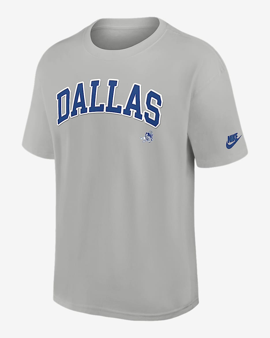 Playera Nike de la NFL para hombre Dallas Cowboys Rewind Statement Max90 - Plata medio
