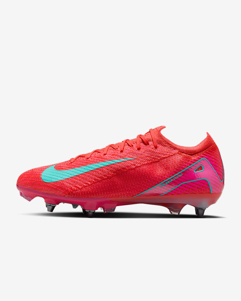 Nike Mercurial Vapor 16 Elite SG-Pro Low-Top Football Boot - Ember Glow/Aurora Green
