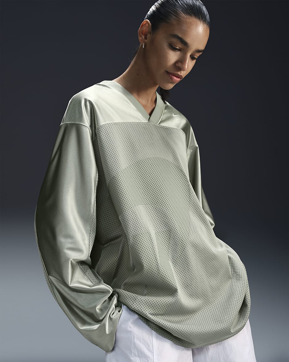 Nike Sportswear Women's Oversized Long-Sleeve Top - Jade Horizon/Jade Horizon