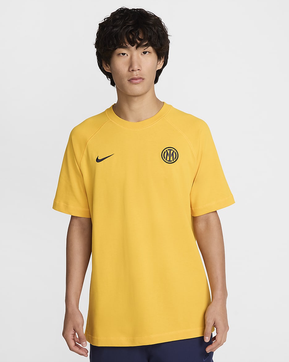 Maglia da calcio a manica corta Nike Inter Travel - University Gold/Blackened Blue