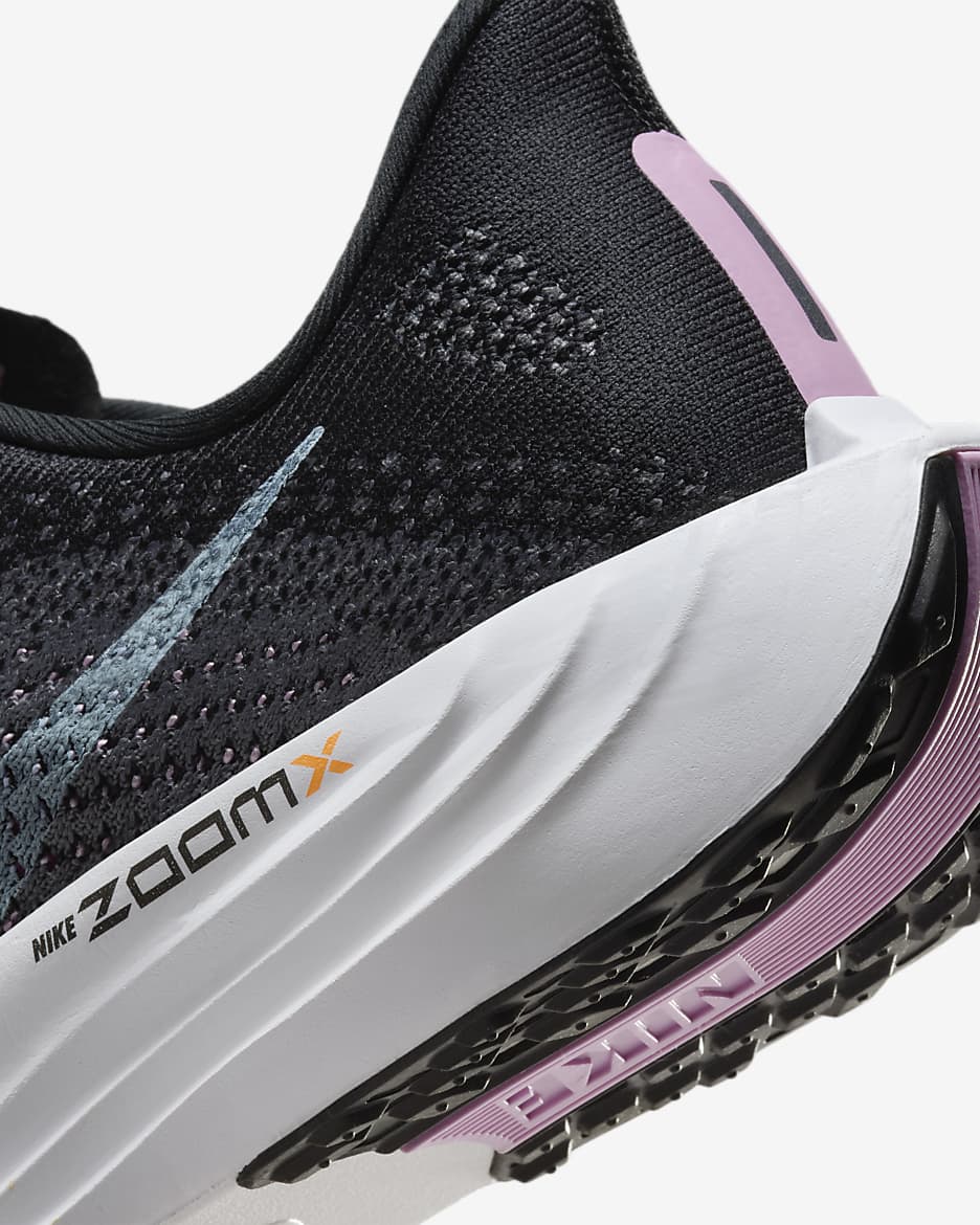 Tenis de correr en carretera para mujer Nike Pegasus Plus - Negro/Gris oscuro/Rosa extremo/Azul glacial