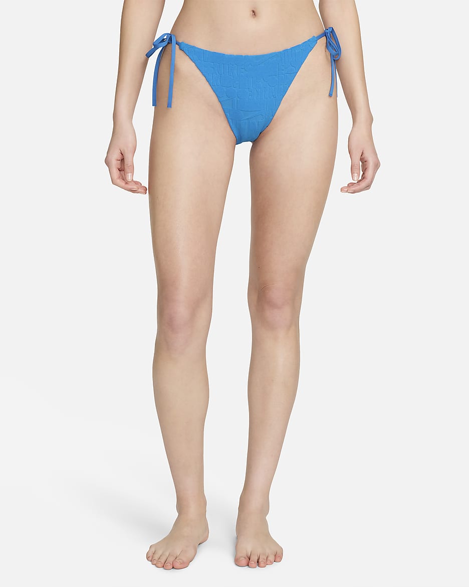 Prenda inferior de bikini de tiras para mujer Nike Swim Retro Flow - Azul foto