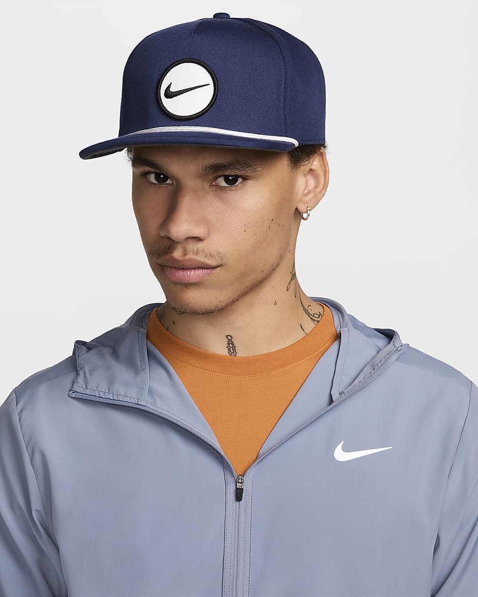 Gorra Dri-FIT con estructura Nike Pro - Azul marino medianoche/Antracita/Blanco