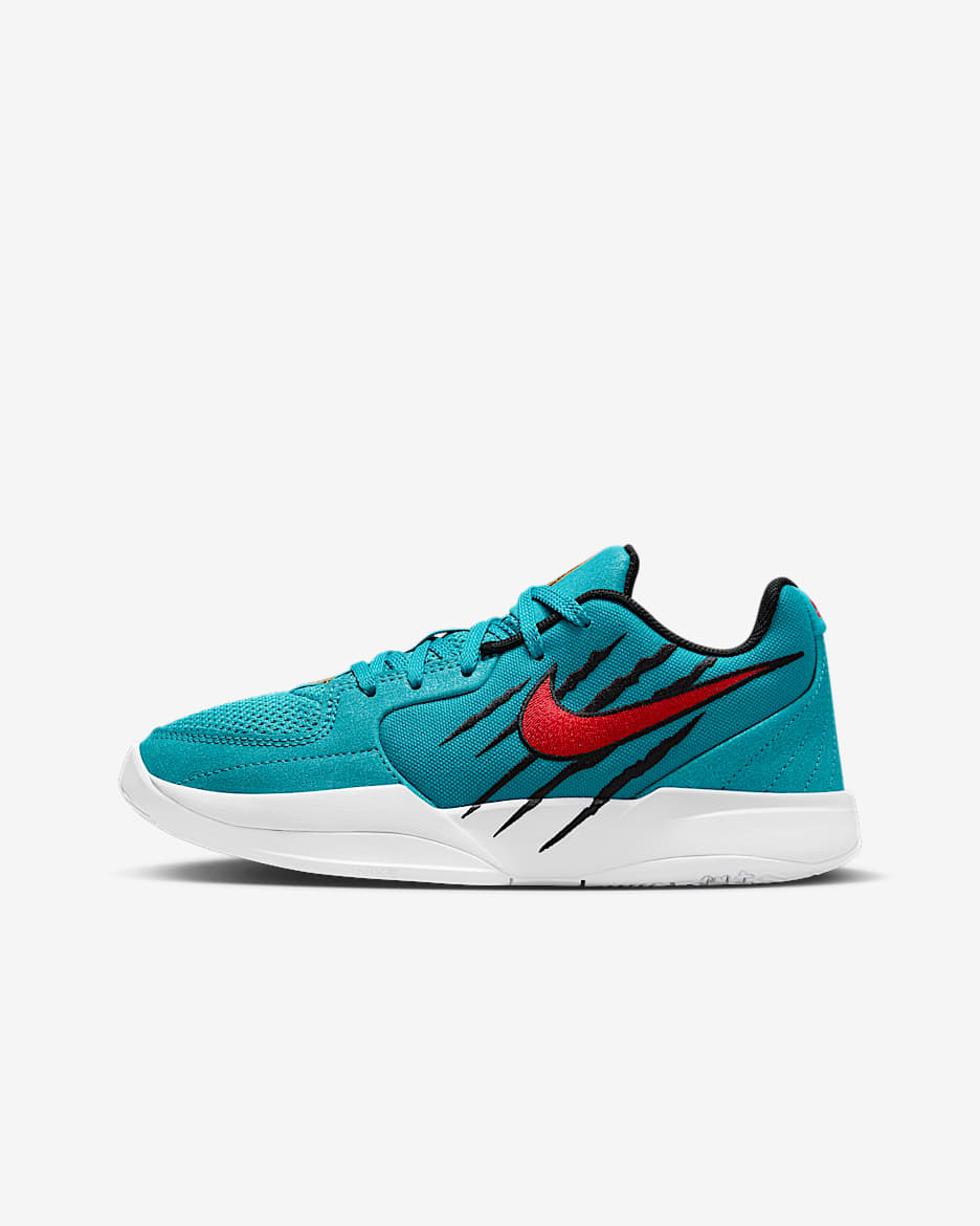 Tenis de básquetbol para niños grandes Ja 2 SE "Scratch" - Rapid azul verdoso/Negro/Marrón cerveza/Rojo universitario