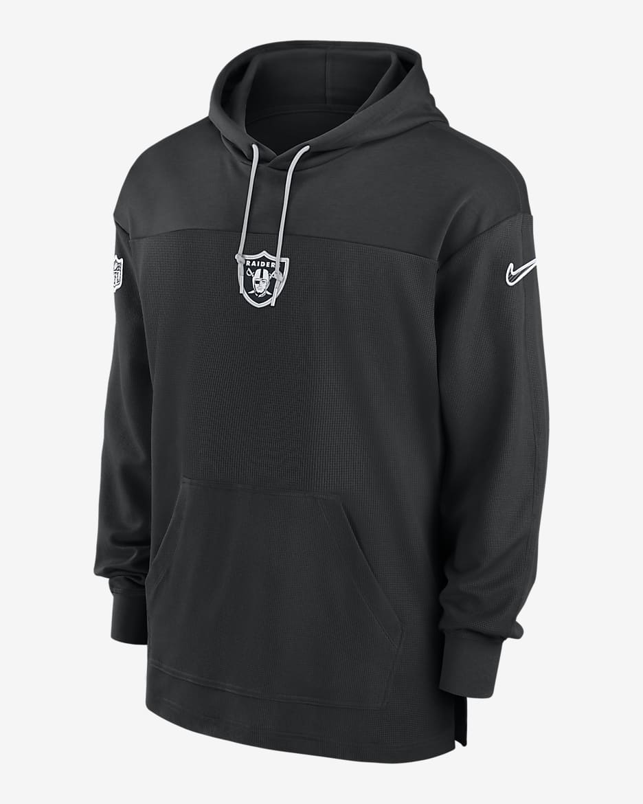 Las Vegas Raiders Sideline Jersey Men's Nike Dri-FIT NFL Pullover Hoodie - Black