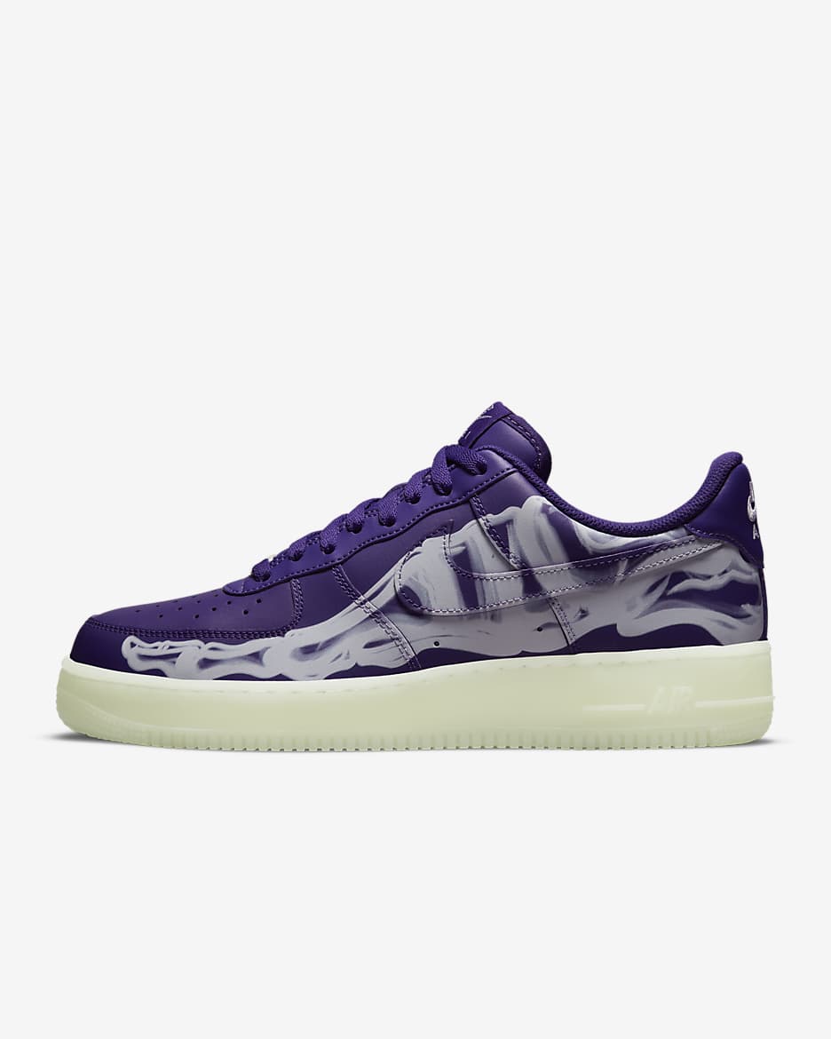 Calzado para hombre Nike Air Force 1 '07 Skeleton - Morado cancha/Blanco/Morado cancha