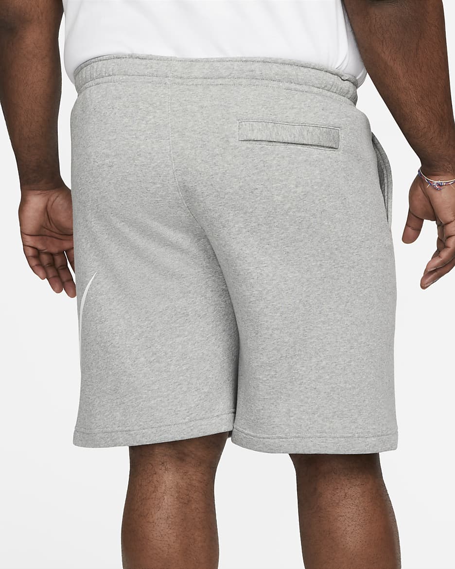 Nike Sportswear Club mønstret shorts til herre - Dark Grey Heather/Hvit/Hvit