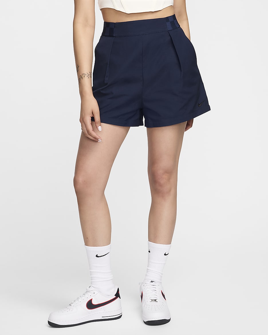 Short taille haute 8 cm Nike Sportswear Collection pour femme - Obsidian/Noir