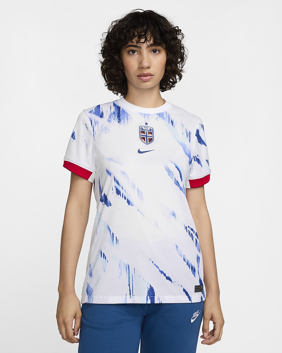 Norway (Women's Team) 2024/25 Stadium Away Women's Nike Dri-FIT Football Replica Shirt - White/University Red/University Red/Old Royal