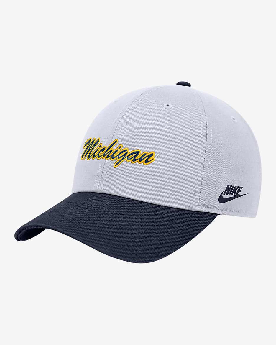Gorra universitaria Campus Nike Michigan - Blanco