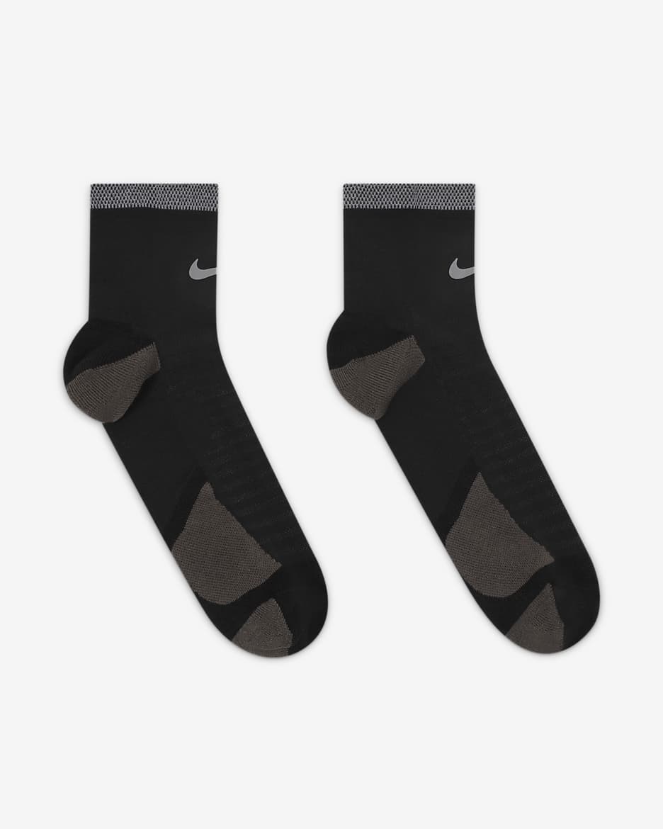 Nike Dri-FIT Spark Cushioned Ankle Running Socks - Black/Reflect Silver