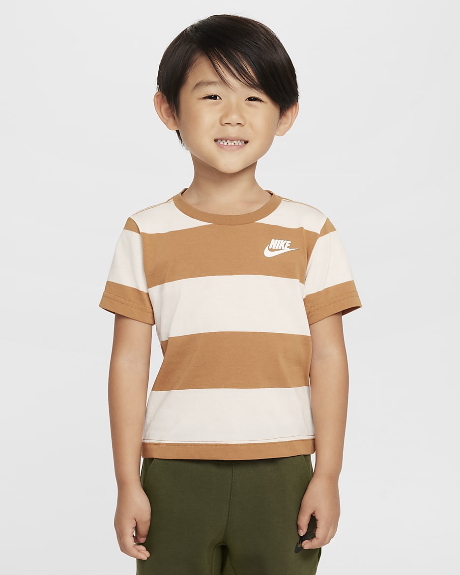 Nike Toddler Rugby Stripe T-Shirt - Flax