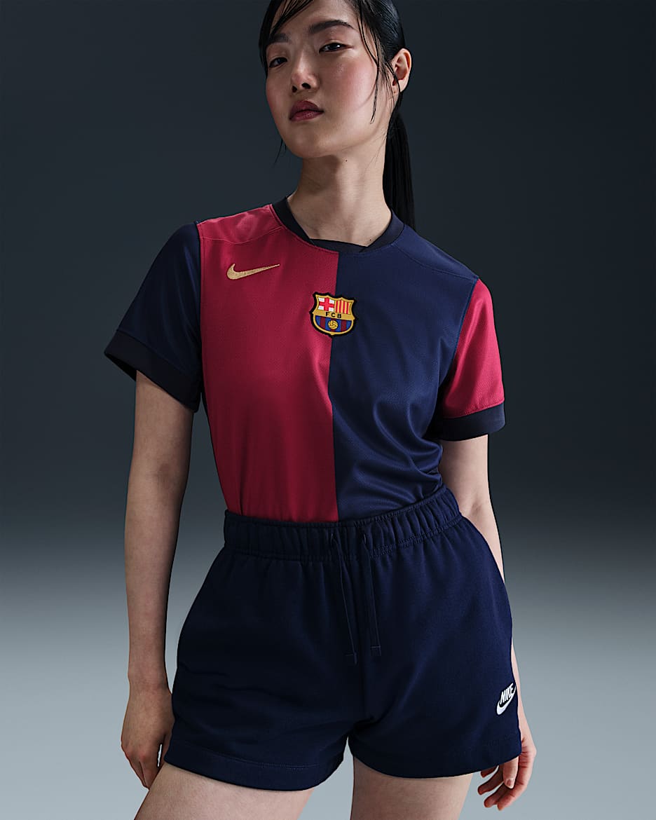 Primera equipació Stadium FC Barcelona 2024/25 Samarreta de futbol Replica Nike Dri-FIT - Dona - Deep Royal Blue/Midnight Navy/Noble Red/Club Gold