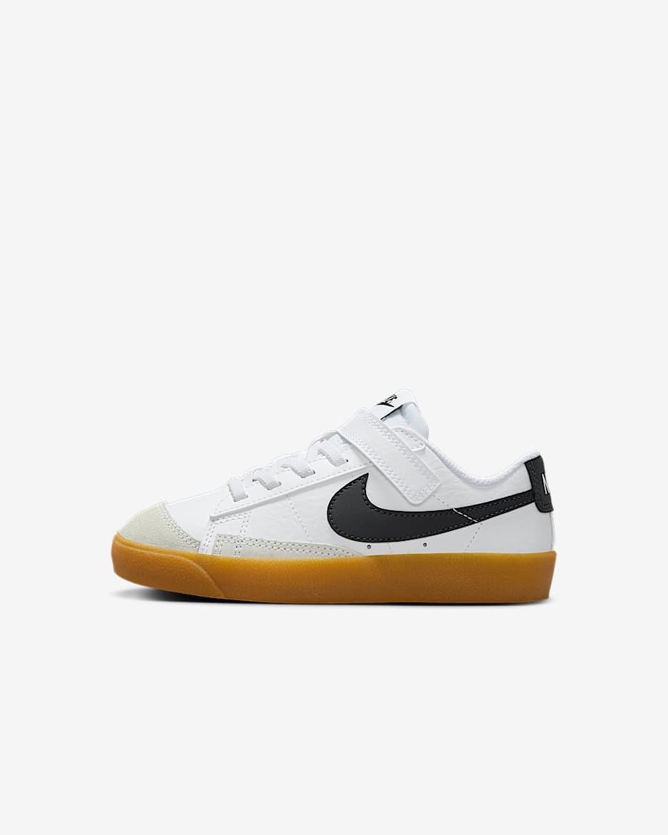 Tenis para niños de preescolar Nike Blazer Low '77 - Blanco/Marrón claro goma/Antracita