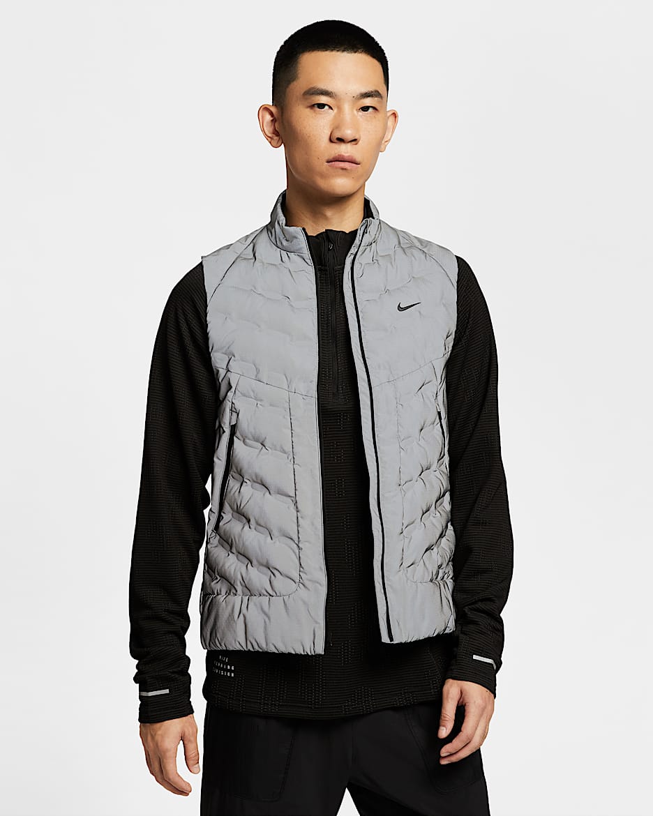 Nike Men's Therma-FIT ADV Reflective Design Running Gilet - Reflect Silver