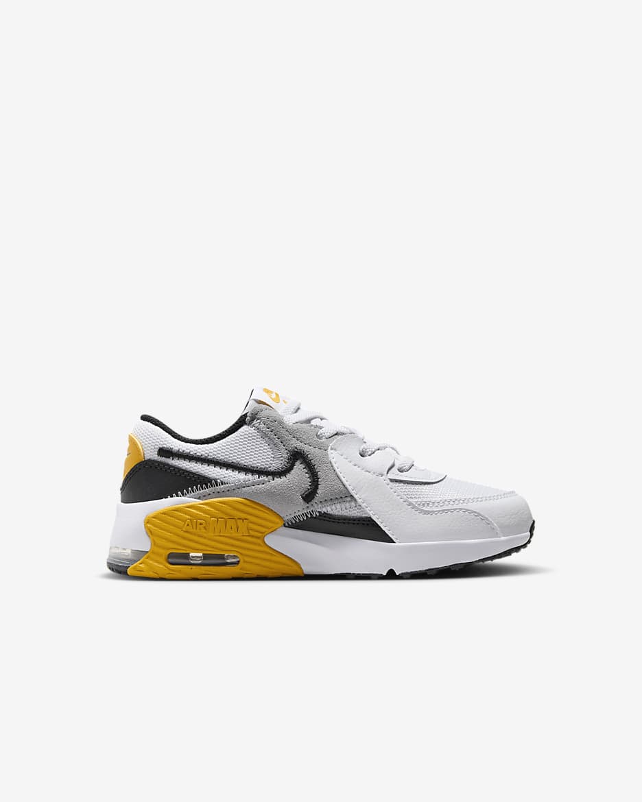 Nike Air Max Excee Younger Kids' Shoes - White/University Gold/Wolf Grey/Black