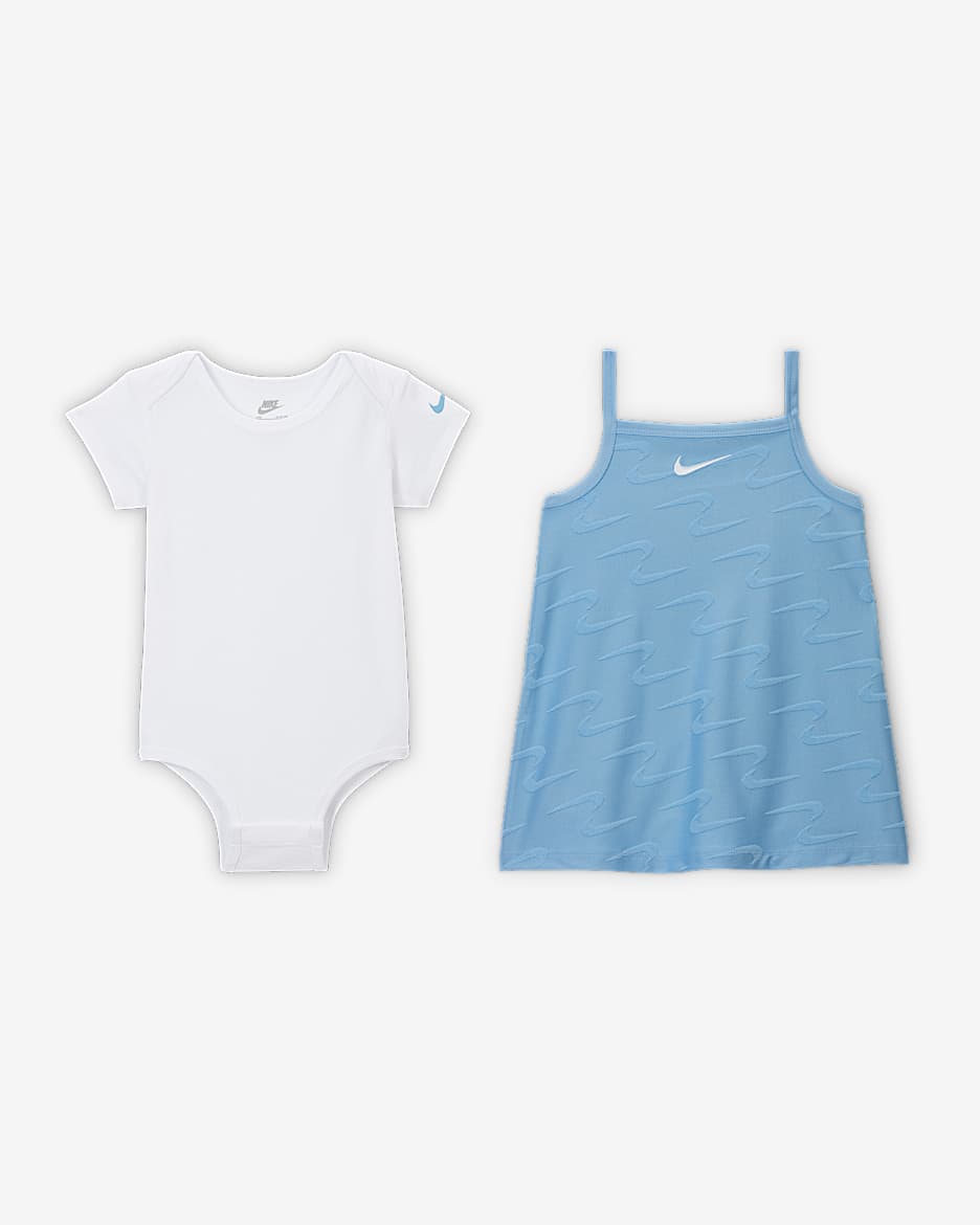 Conjunto de 2 piezas para bebé Nike Swoosh Motion - Azul psíquico