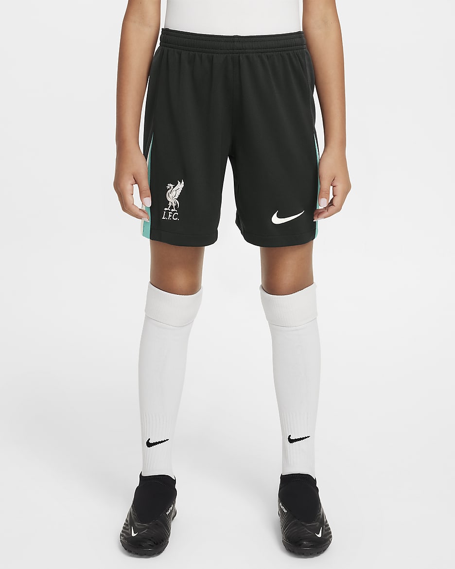 Short de foot replica Nike Dri-FIT Liverpool FC 2024/25 Stadium Extérieur pour ado - Night Forest/Anthracite/Washed Teal/Sail